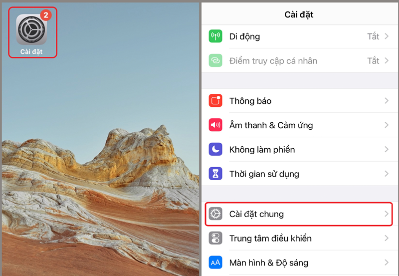 Cập nhật hệ điều hành iOS