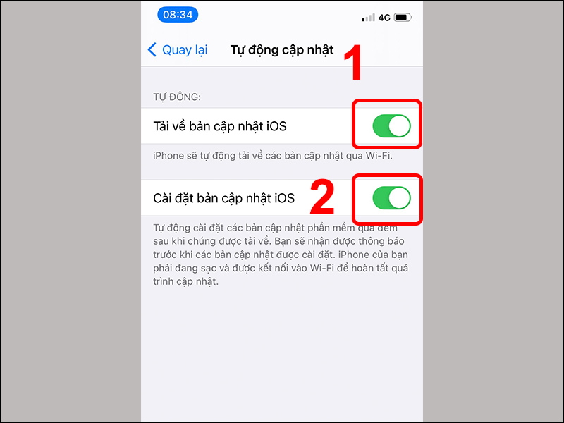 Cập nhập phiên bản iOS mới nhất