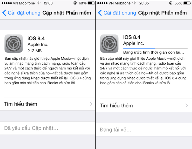 Nâng cấp phiên bản iOS