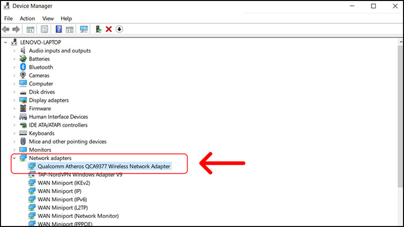 Cập nhật Driver WiFi