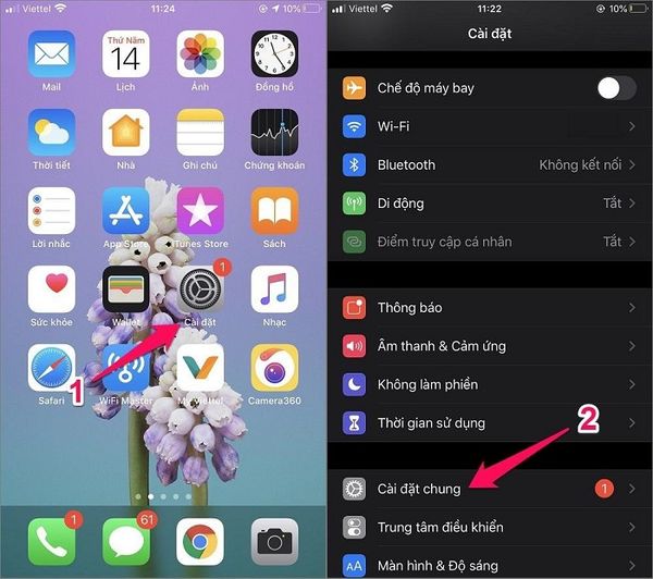 Cập nhật phiên bản iOS mới nhất