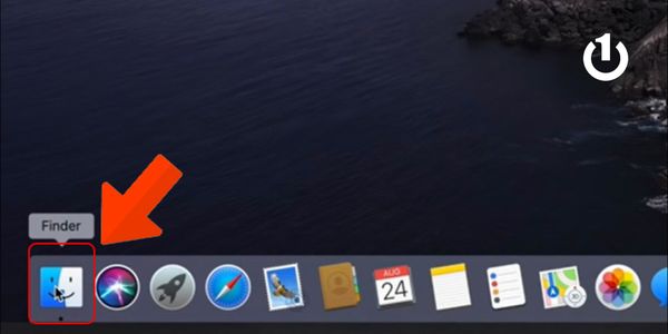 Vào Finder để tiếp tục
