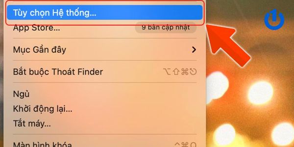 Chọn vào Tùy chọn hệ thống