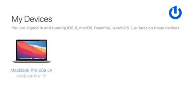 Chọn vào Macbook của bạn