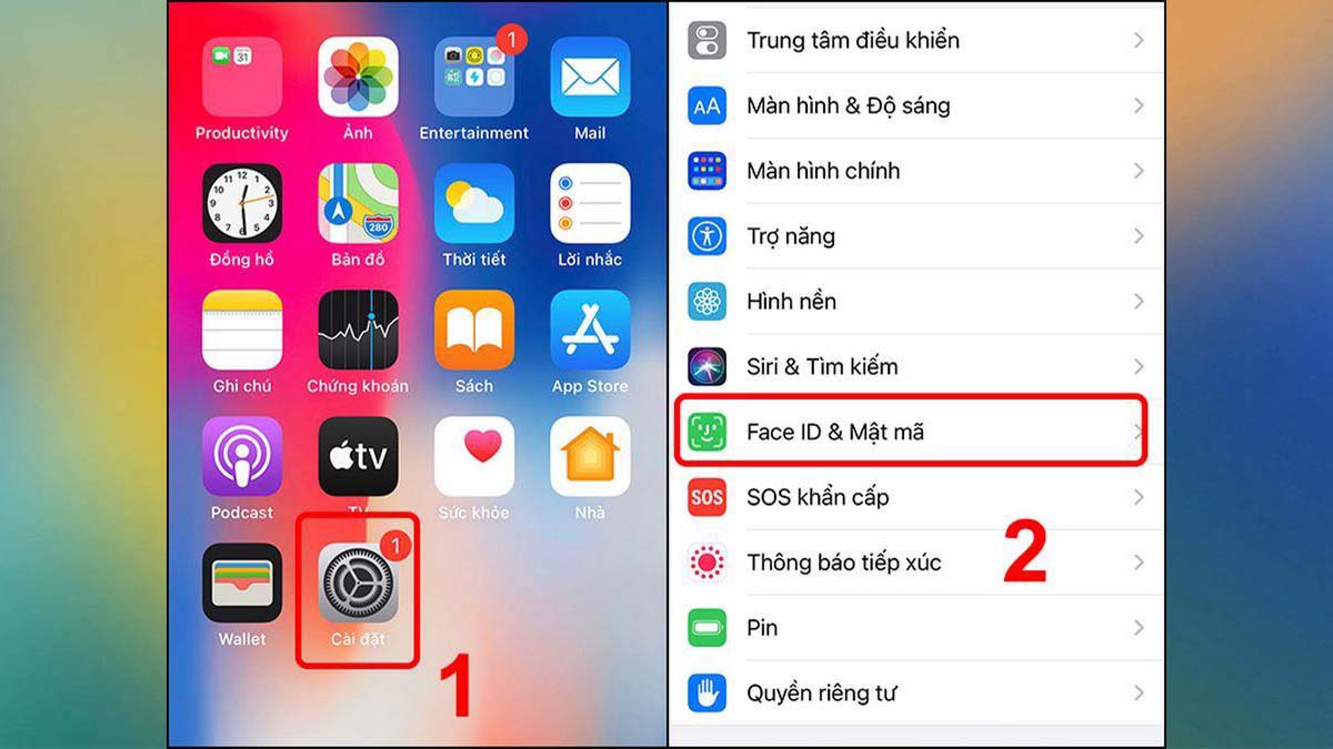 Đặt lại Face ID