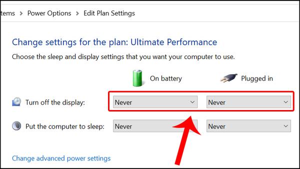 cách cài đặt thời gian sáng màn hình laptop