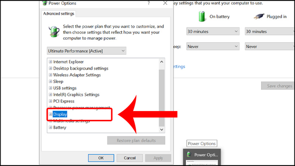 cách cài đặt thời gian sáng màn hình laptop