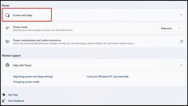 cách cài đặt thời gian sáng màn hình laptop