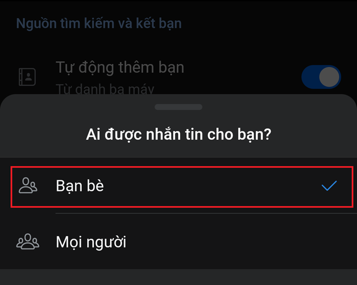 Chọn Bạn bè