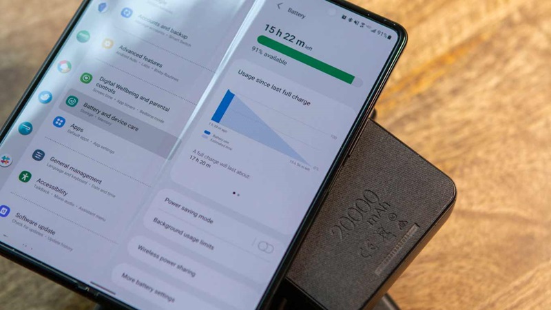 Kiểm tra pin điện thoại Samsung Z Fold4