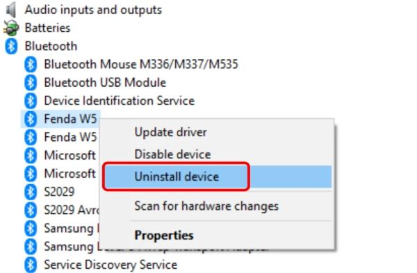 lỗi không tìm thấy thiết bị bluetooth trên laptop