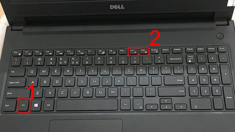 Chỉnh độ sáng qua phím tắt trên laptop