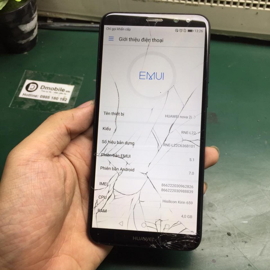 Màn Hình Huawei Nova 2i bị vỡ mặt kính