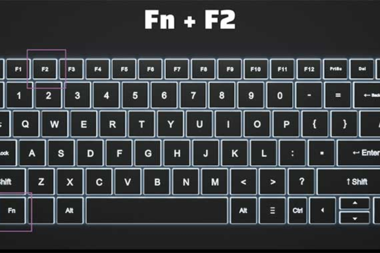 Bật Fn + F2 hoặc Fn + F3