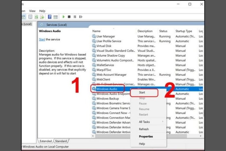 khi laptop bị mất tiếng