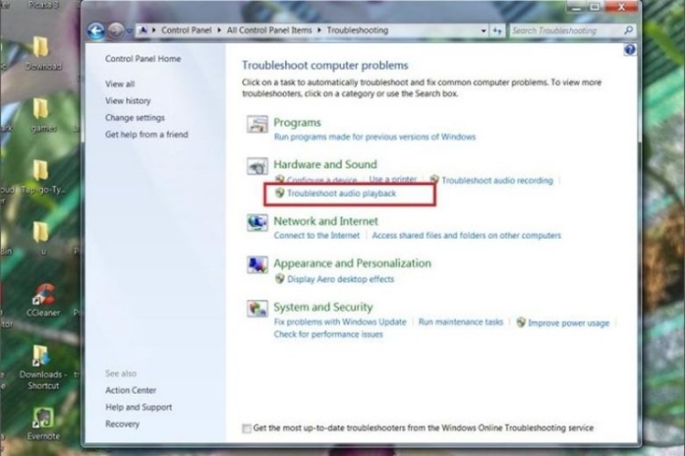 khi laptop bị mất tiếng