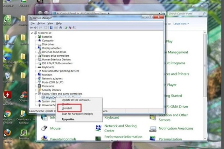 khi laptop bị mất tiếng