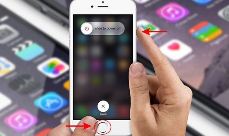 Khởi động lại iPhone với nút Home