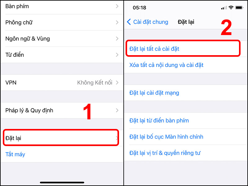 Khôi phục cài đặt gốc