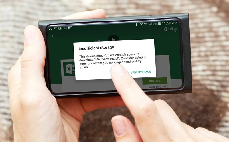 Điện thoại Samsung không đủ dung lượng lưu trữ