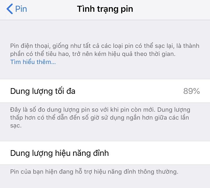 Kiểm tra độ chai pin của điện thoại iPhone