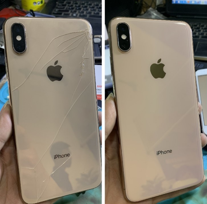 Kính lưng iPhone Xs Max bị vỡ