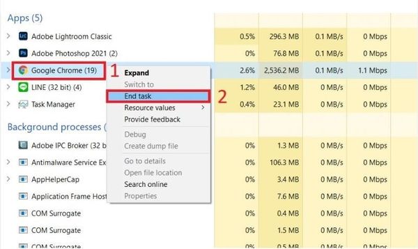 laptop không tắt được