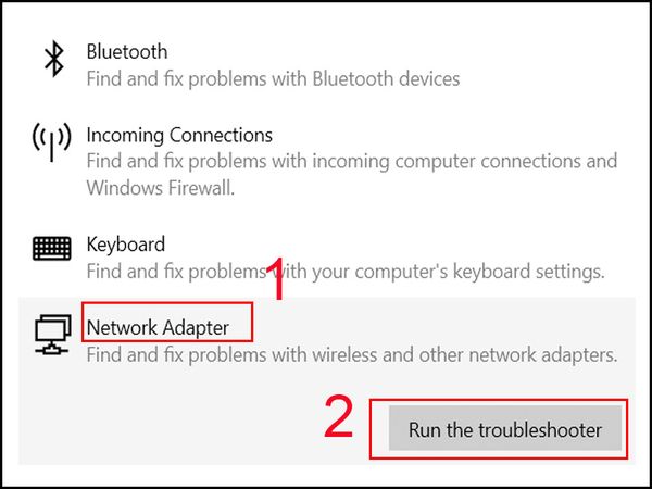 laptop không tìm thấy wifi