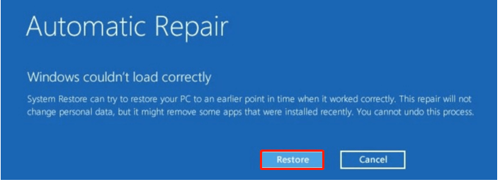 Lỗi Automatic Repair thường gặp trên Win 10
