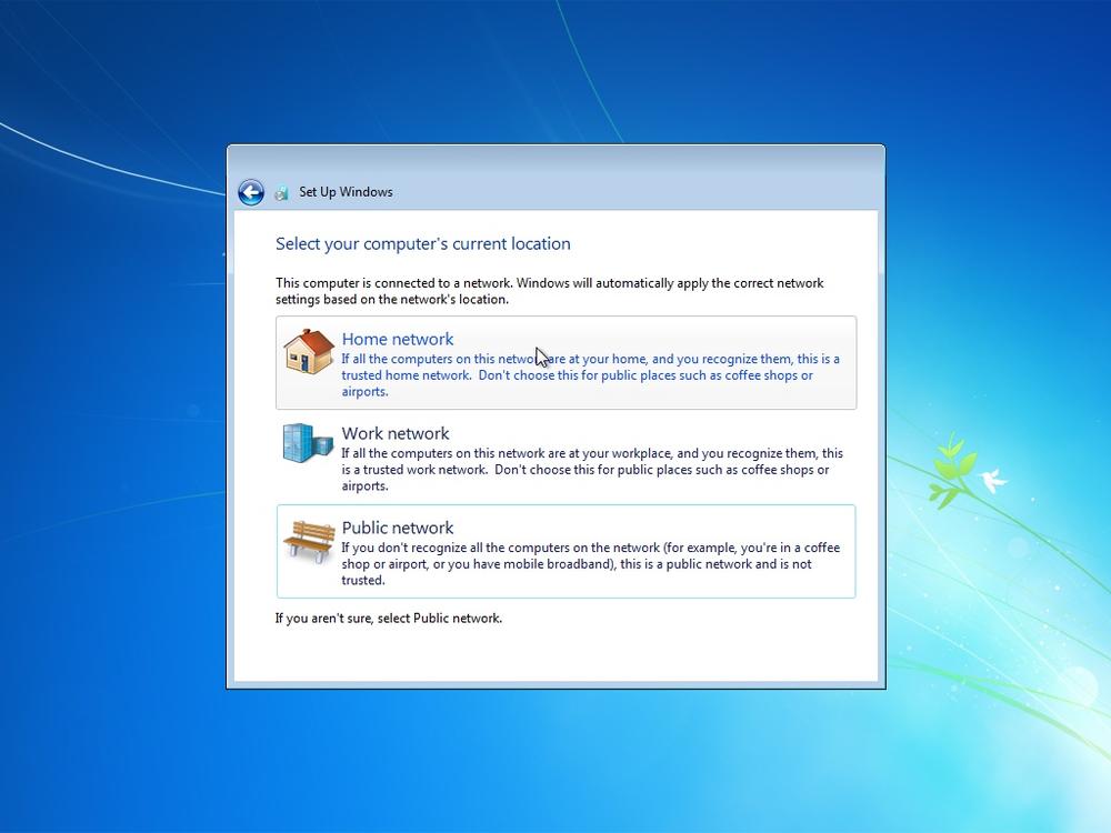 Lựa chọn kết nối ở vị trí thích hợp