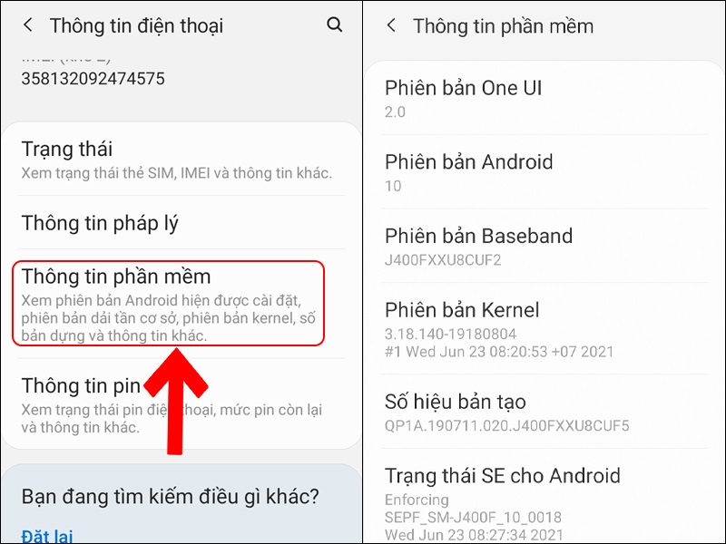 Kiểm tra phiên bản hệ điều hành Android