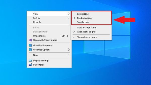 màn hình desktop bị phóng to