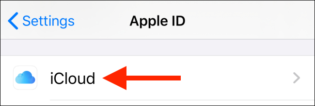 Nhấn chọn iCloud