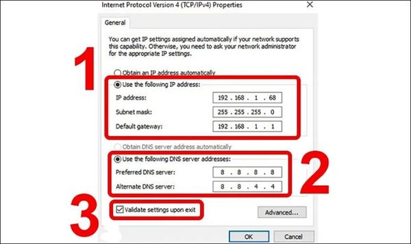 laptop bắt được wifi nhưng không có mạng
