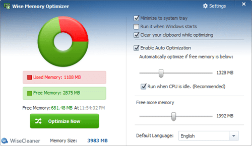 Phần mềm Wise Memory Optimizer