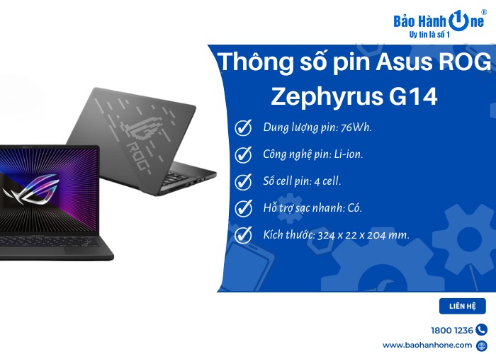 Thay Pin Laptop Asus ROG Zephyrus G14 (GA402R)