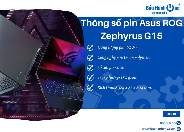 Thay pin laptop Asus ROG Zephyrus G15 (GA502R)