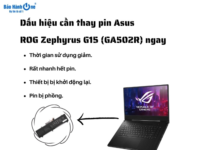 Thay pin laptop Asus ROG Zephyrus G15 (GA502R)