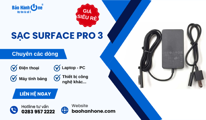 Mua sạc Adapter Surface Pro 3 tại Bảo Hành One