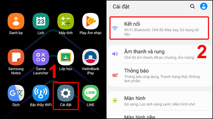 Chia sẻ 4G từ điện thoại Samsung