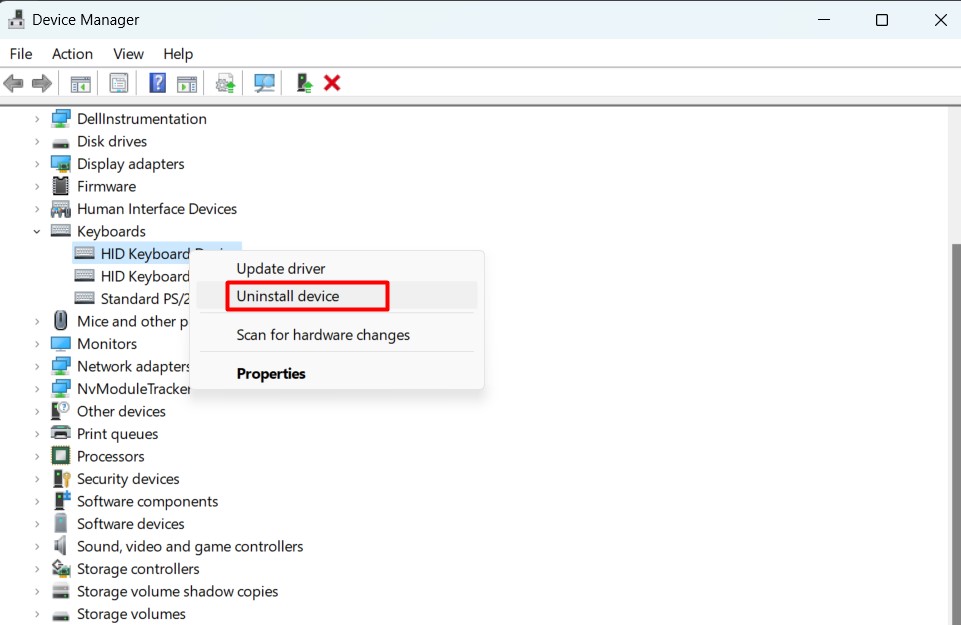 Cài đặt lại bàn phím