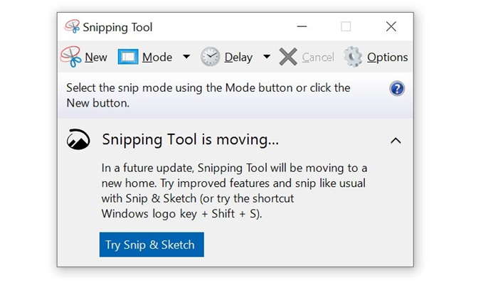Chụp ảnh màn hình bằng Snipping Tool