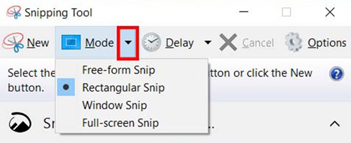 Chụp ảnh màn hình bằng Snipping Tool