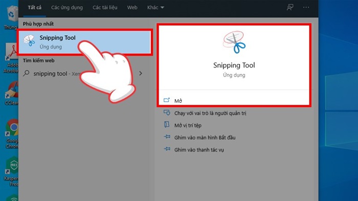 Chụp ảnh màn hình bằng Snipping Tool
