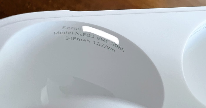 Nhập số seri của Airpods