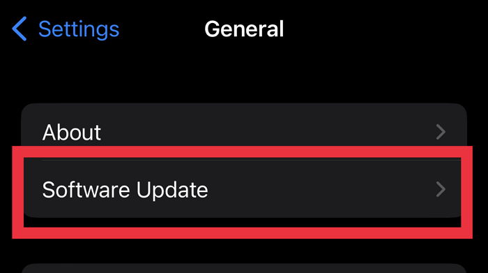 Vào Software Update