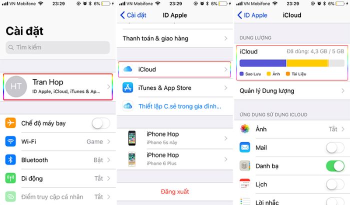 Cách kiểm tra dung lượng iCloud