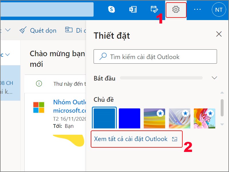 Hướng dẫn cách tạo rule chuyển tiếp email đến thư mục trong Outlook trên trình duyệt web