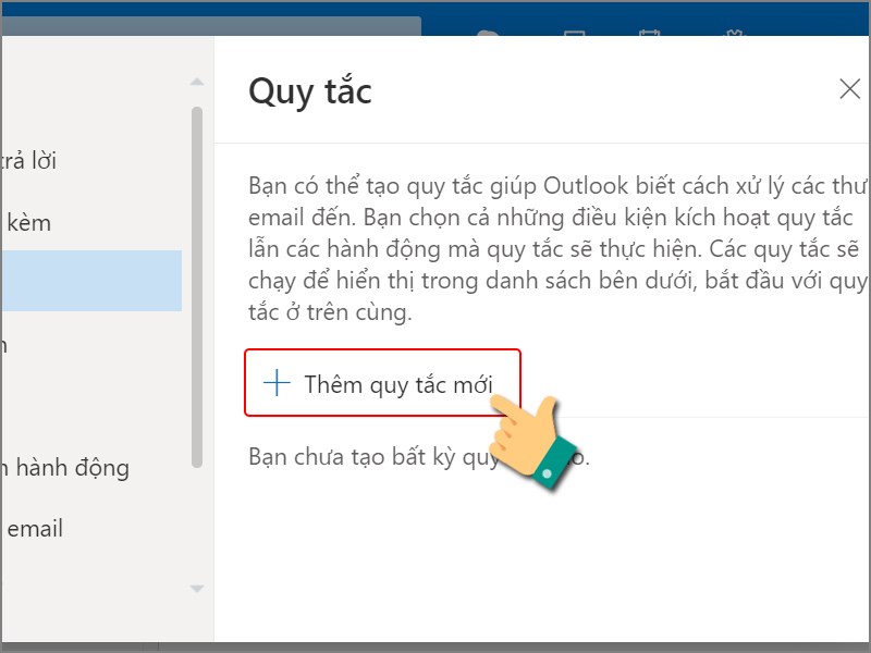 Hướng dẫn cách tạo rule chuyển tiếp email đến thư mục trong Outlook trên trình duyệt web