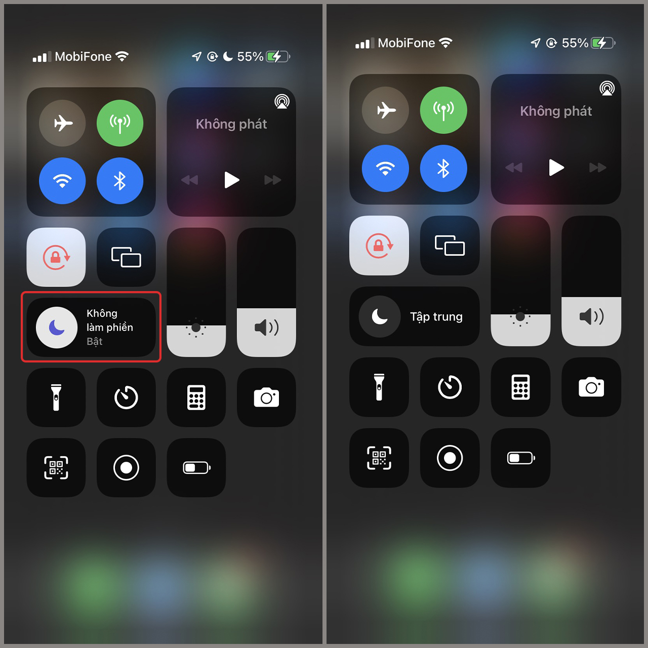 Tắt chế độ không làm phiền
